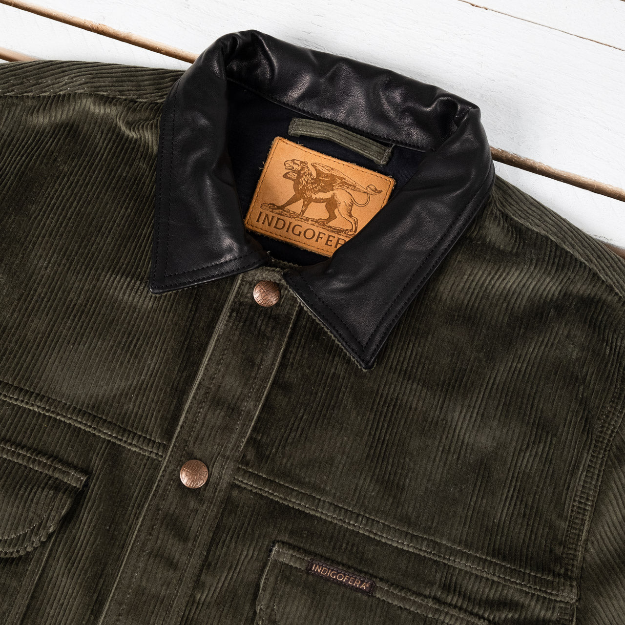 Fargo Trucker 8W Corduroy Jacket Green