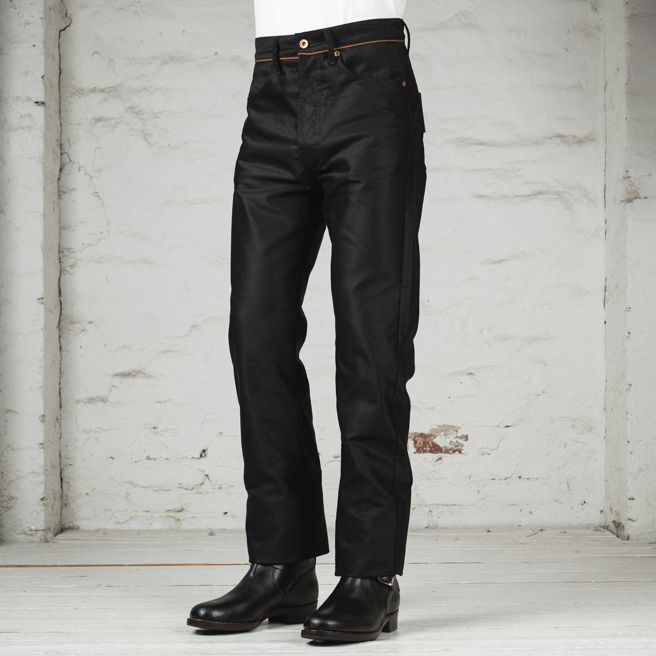 Hopper Pants Giza Cotton Moleskin Black