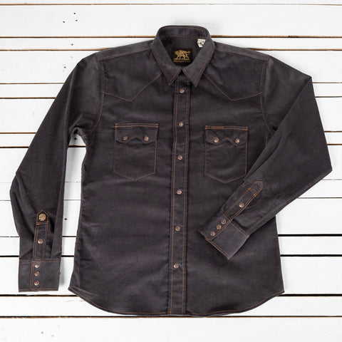 Ryman Corduroy Shirt Steel Grey