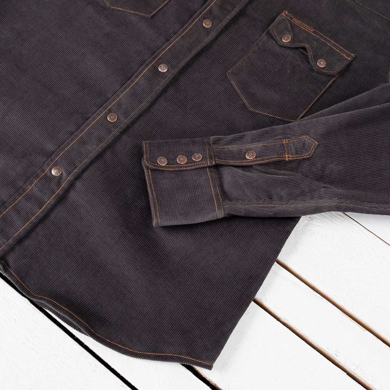 Ryman Corduroy Shirt Steel Grey