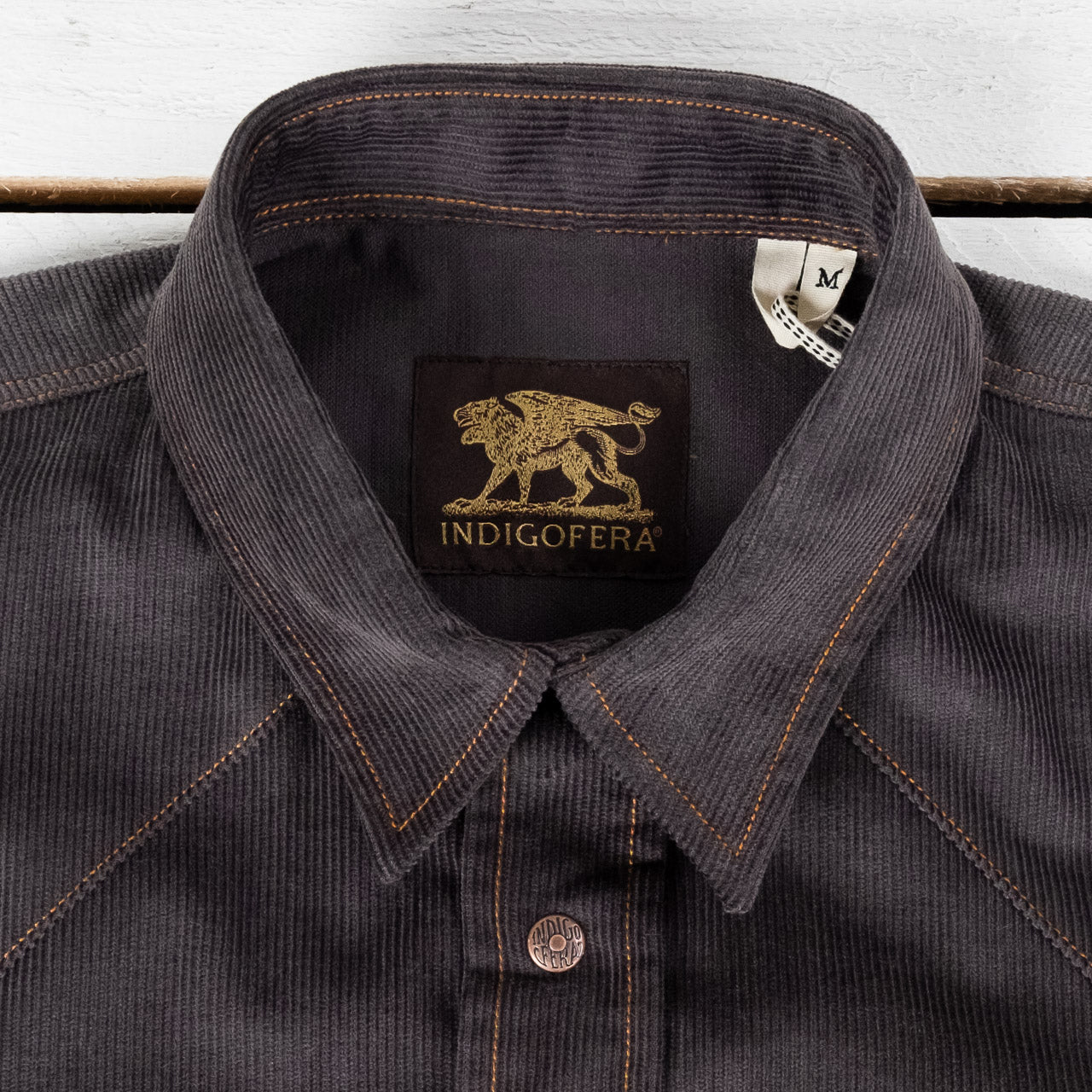 Ryman Corduroy Shirt Steel Grey