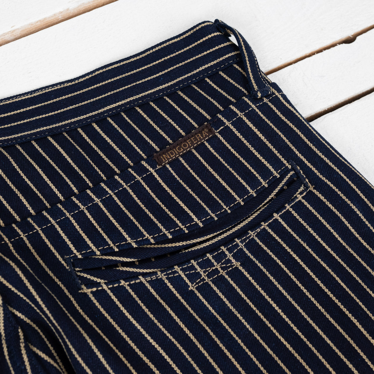 Swearengen Chino Single Stripe Indigo