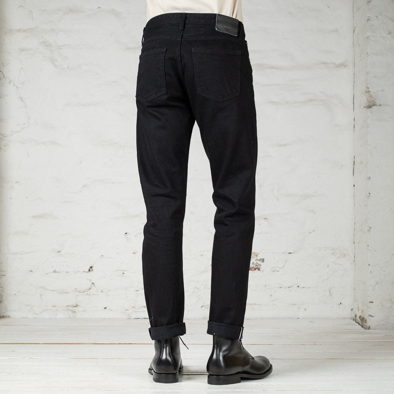 J314 14oz Black Jeans Straight