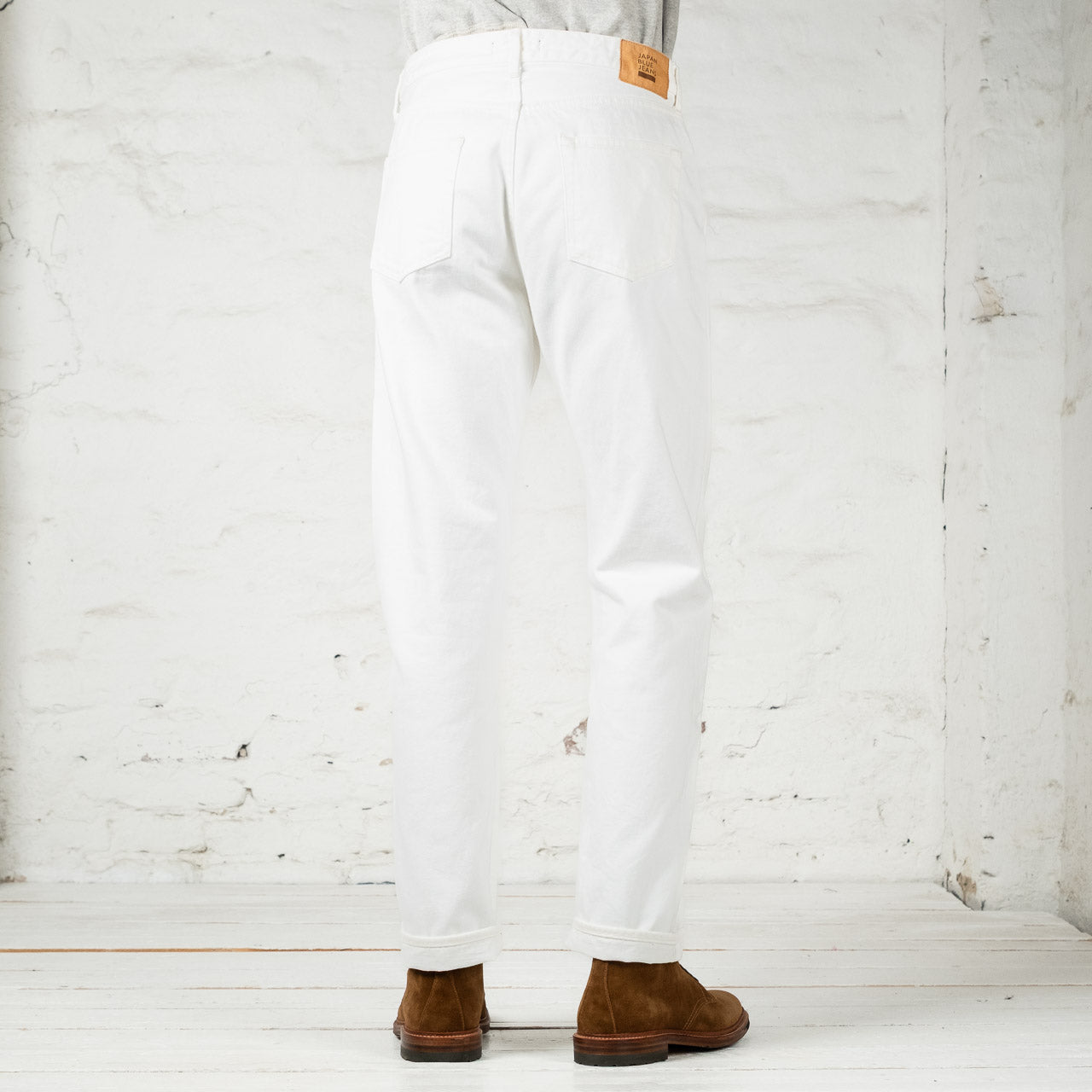 J470 14oz White Jeans Straight