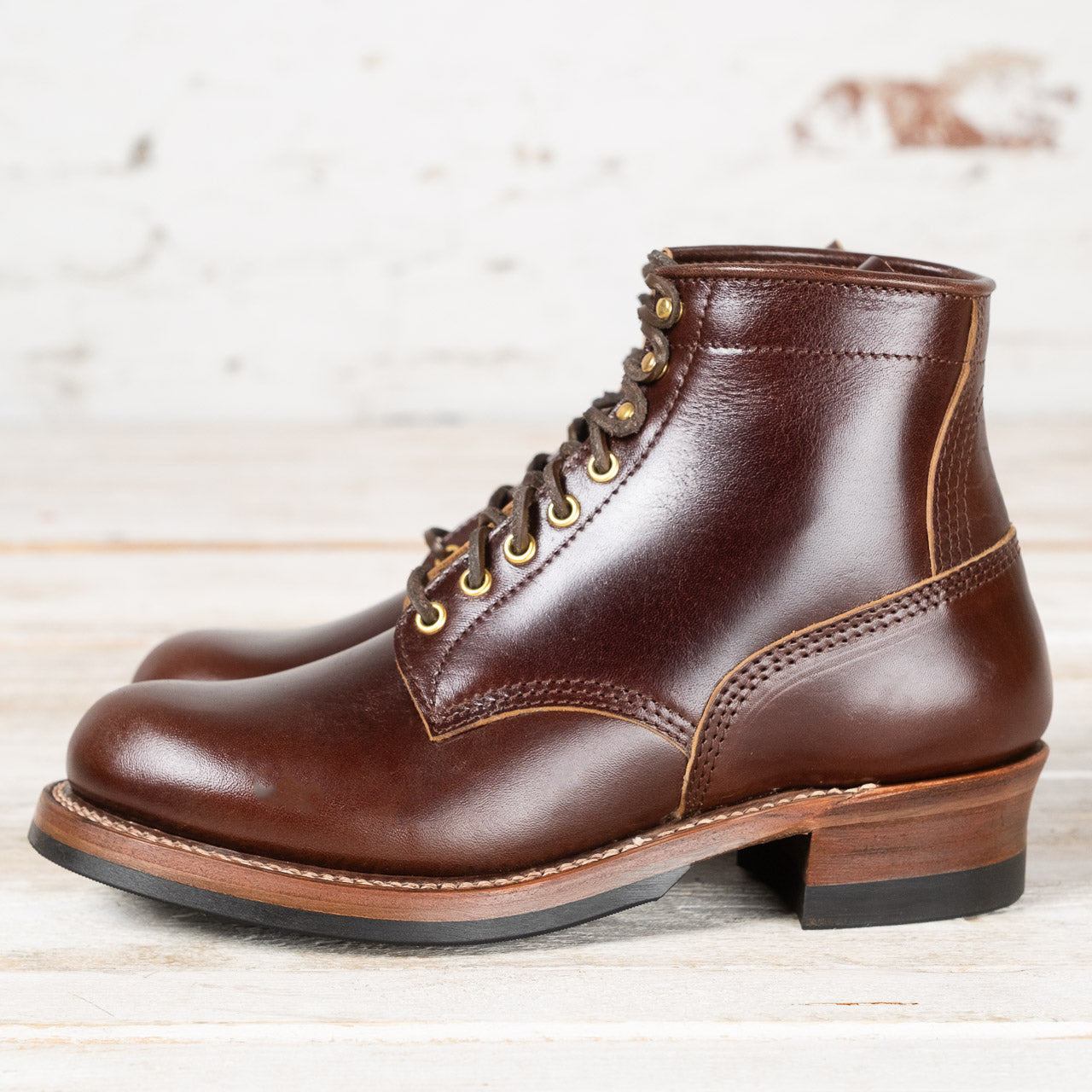 LK-032 Steel Gang Boots Shinki Horsehide Dark Brown