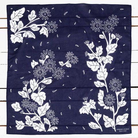 Kikumon Bandana Navy