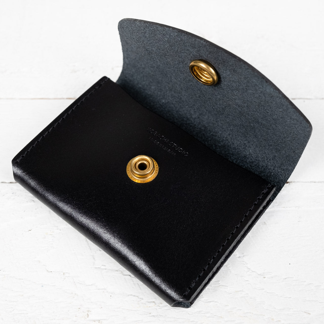 Leather Card Case Schwarz