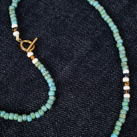 Traditional Beads Necklace 4mm Turquoise