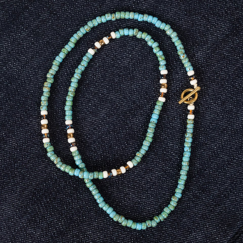 Traditional Beads Necklace 4mm Turquoise