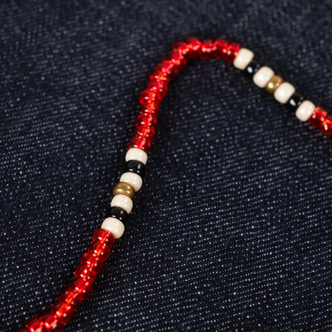 Traditional Beads Necklace 5mm Rot