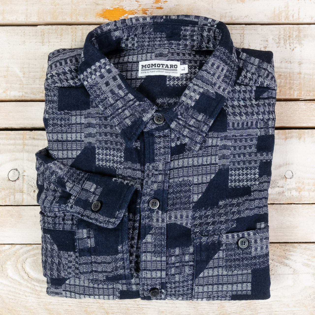 MXLS1015 Indigo Jacquard Shirt