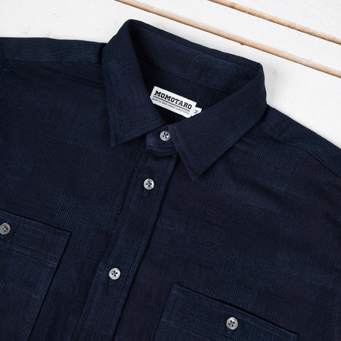 MXLS1026 Indigo Jacquard Shirt