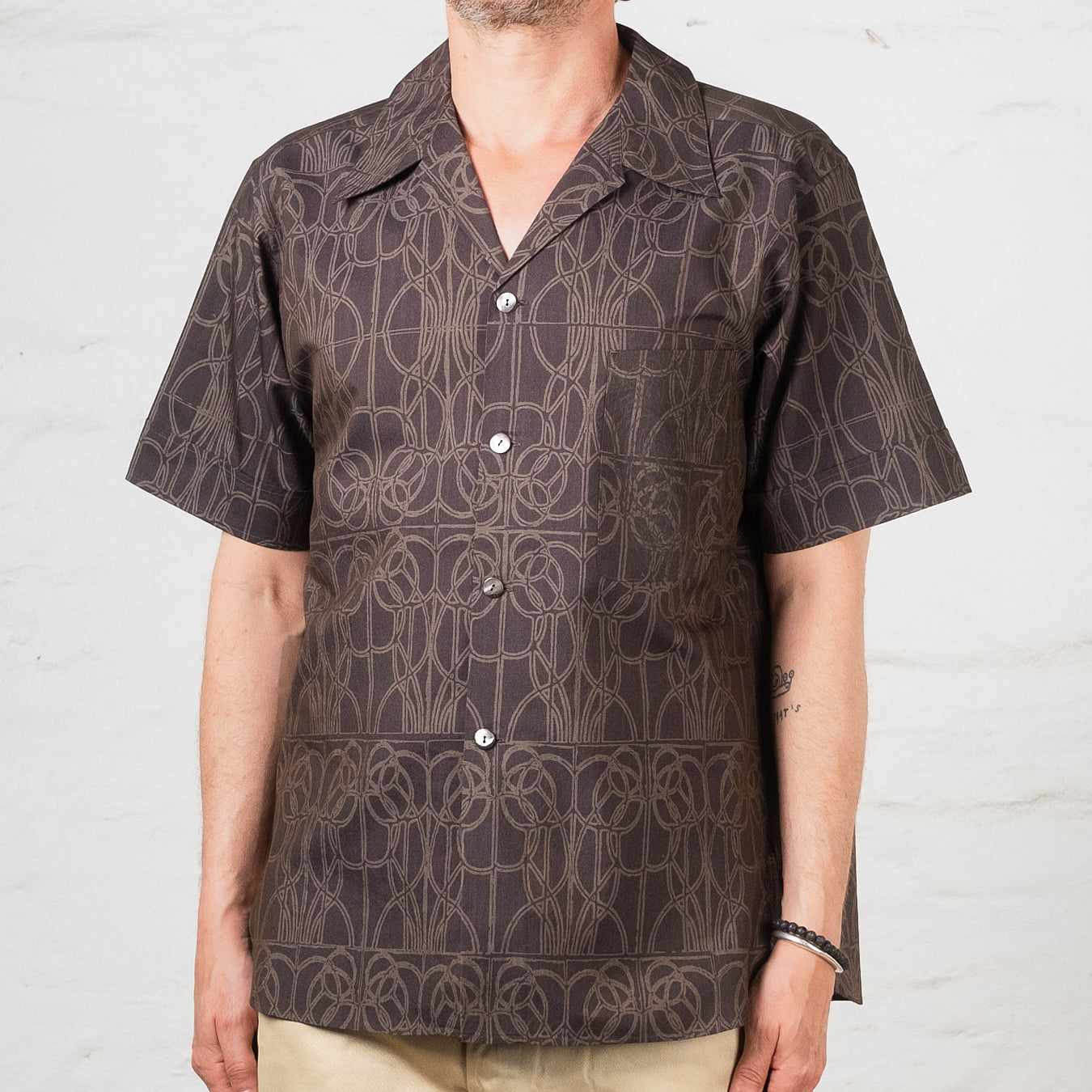 Arrow Collar Shirt Silk Cotton Mulberry