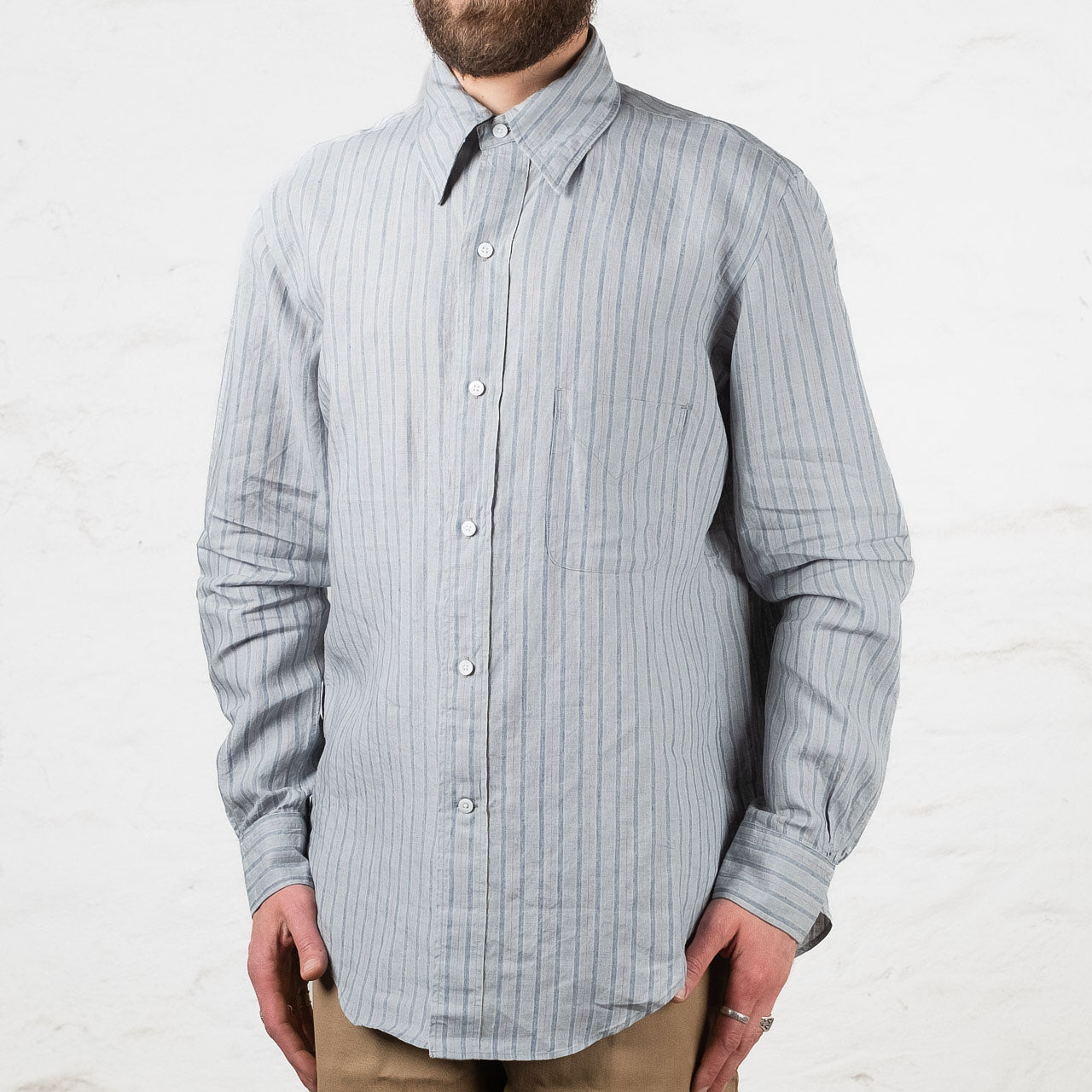 Authentic Fit BD Shirt Linen Stripe