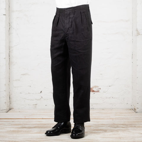 English Trousers Linen Black