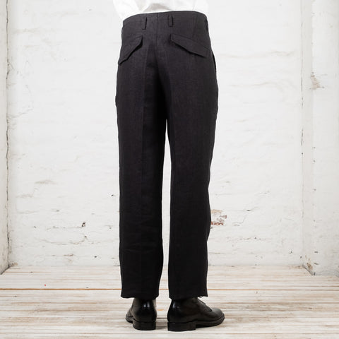 English Trousers Linen Black