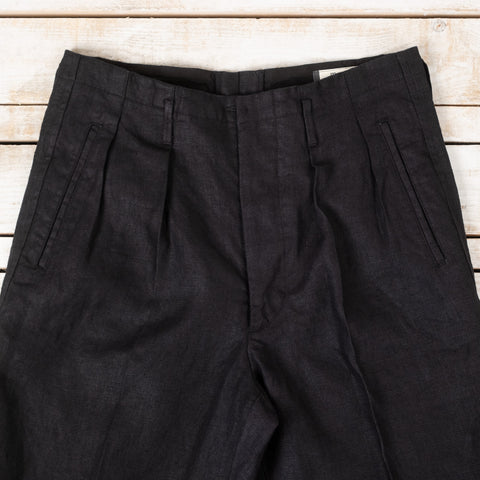 English Trousers Linen Black