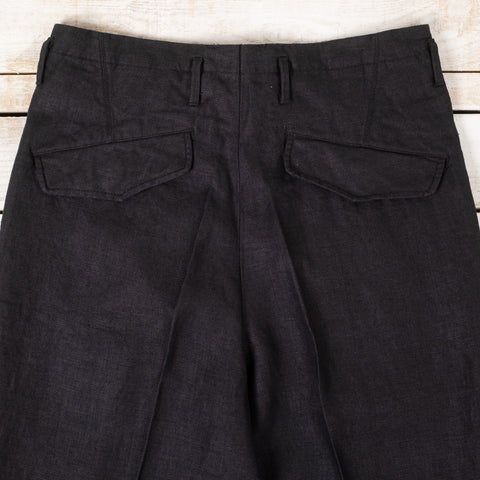 English Trousers Linen Black