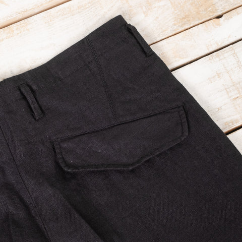 English Trousers Linen Black