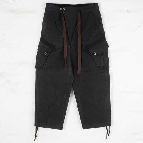 Adjustable Cargo Trousers Black