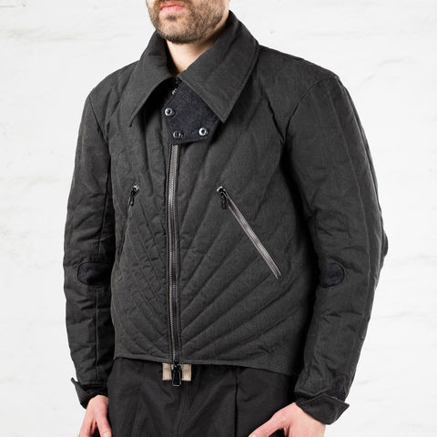 Radium Down Jacket Waxed Cotton Black