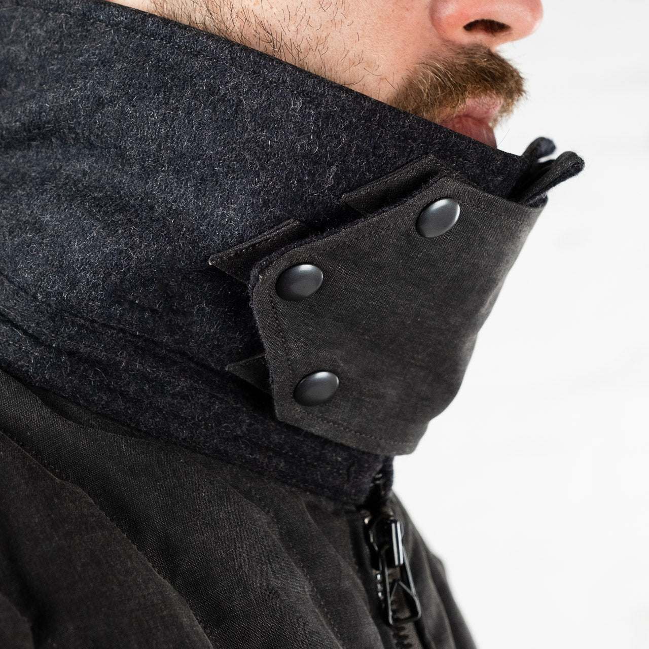 Radium Down Jacket Waxed Cotton Black