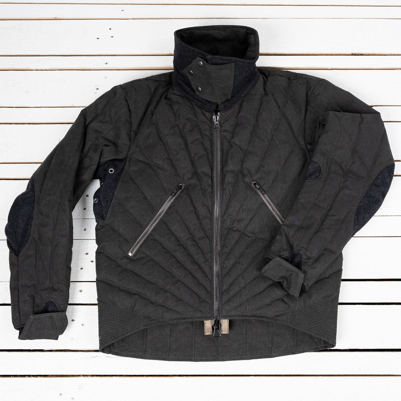 Radium Down Jacket Waxed Cotton Black