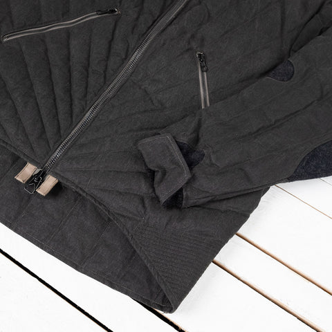 Radium Down Jacket Waxed Cotton Black