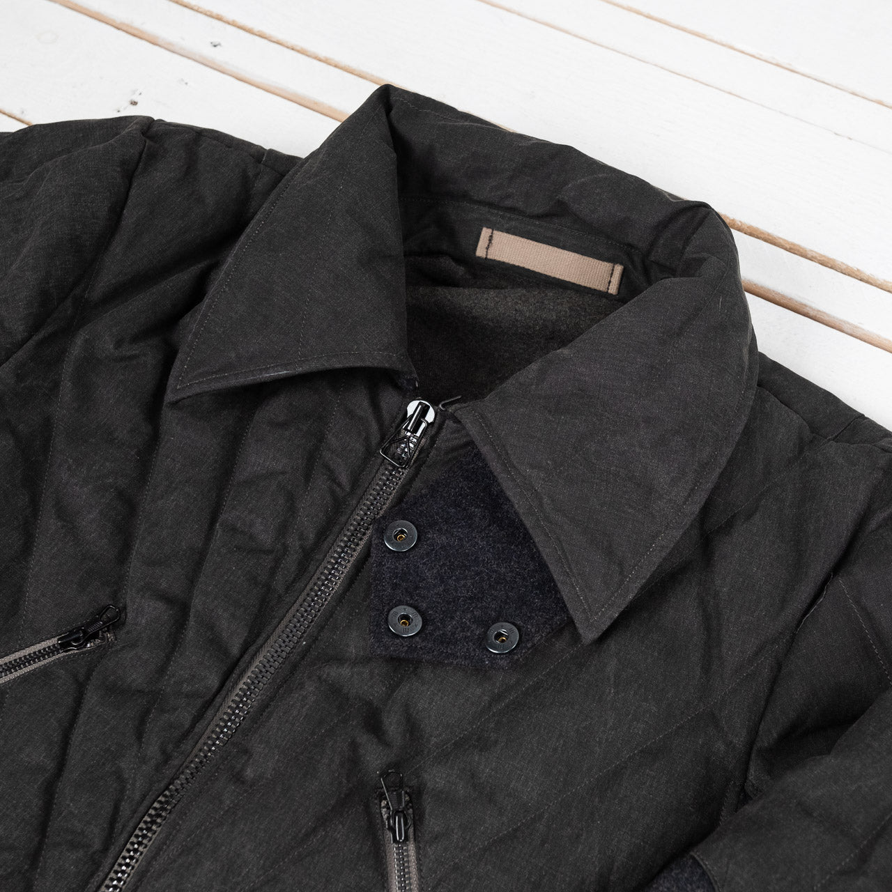 Radium Down Jacket Waxed Cotton Black