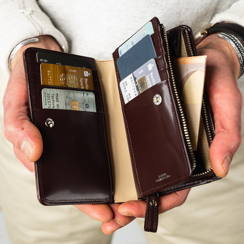 Counter Zip Wallet Brown