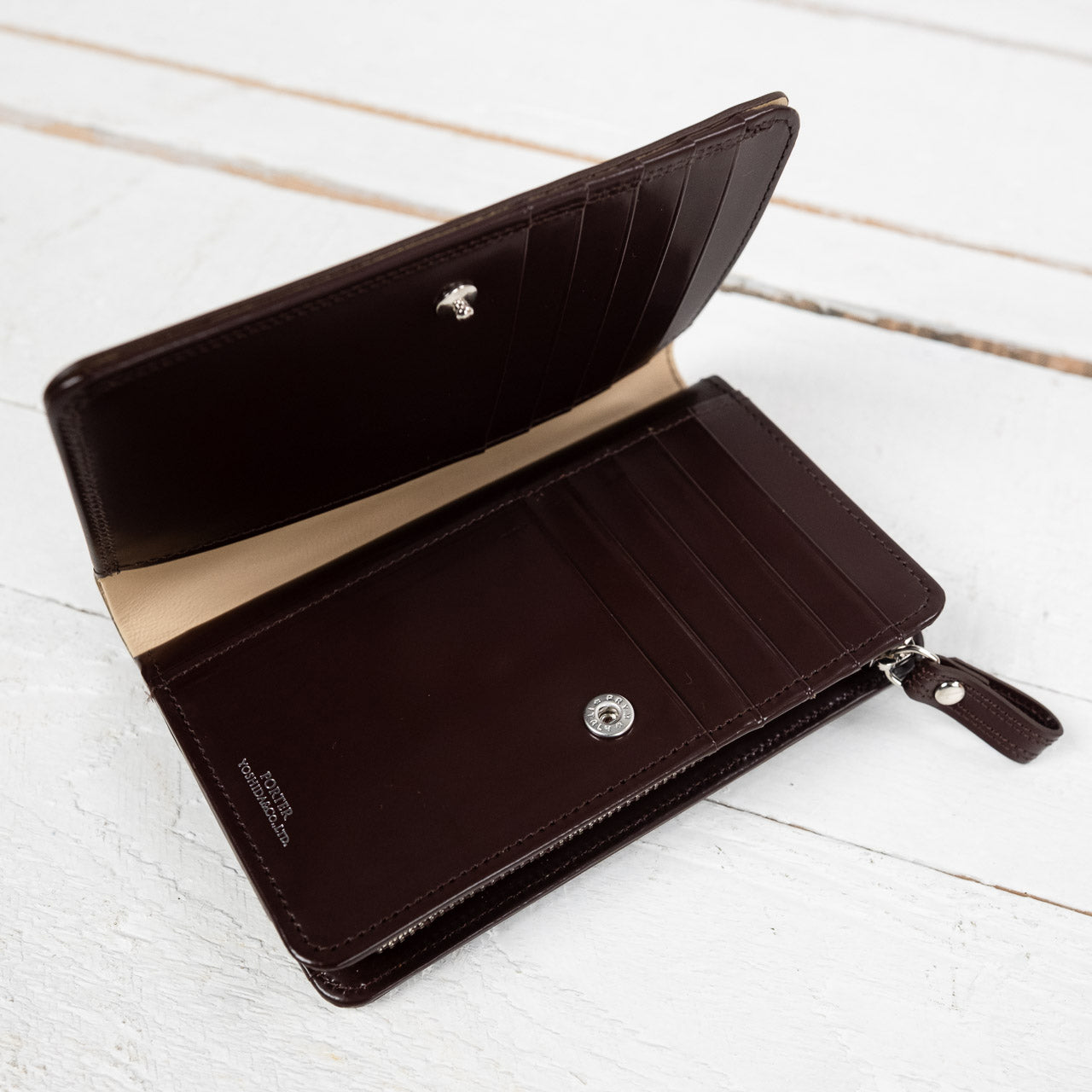 Counter Zip Wallet Braun Horsehide Lining