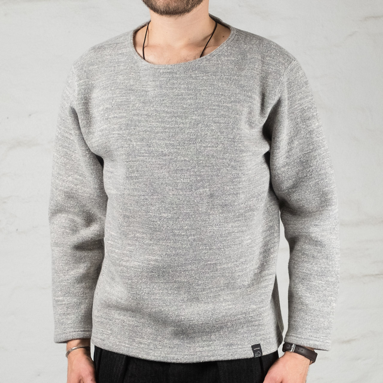 C1003 Ribbed Sweatshirt Grey