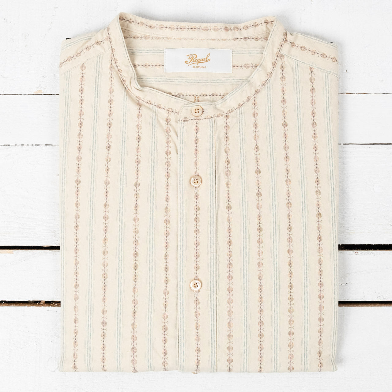 Stand-Up Collar Shirt Beige