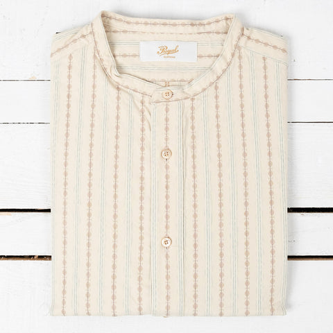 Stand-Up Collar Shirt Beige