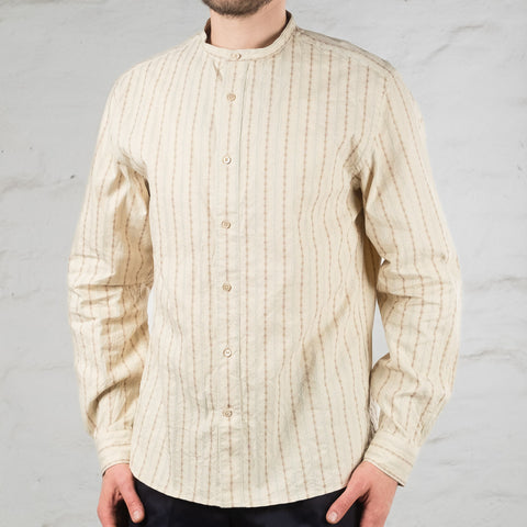 Stand-Up Collar Shirt Beige