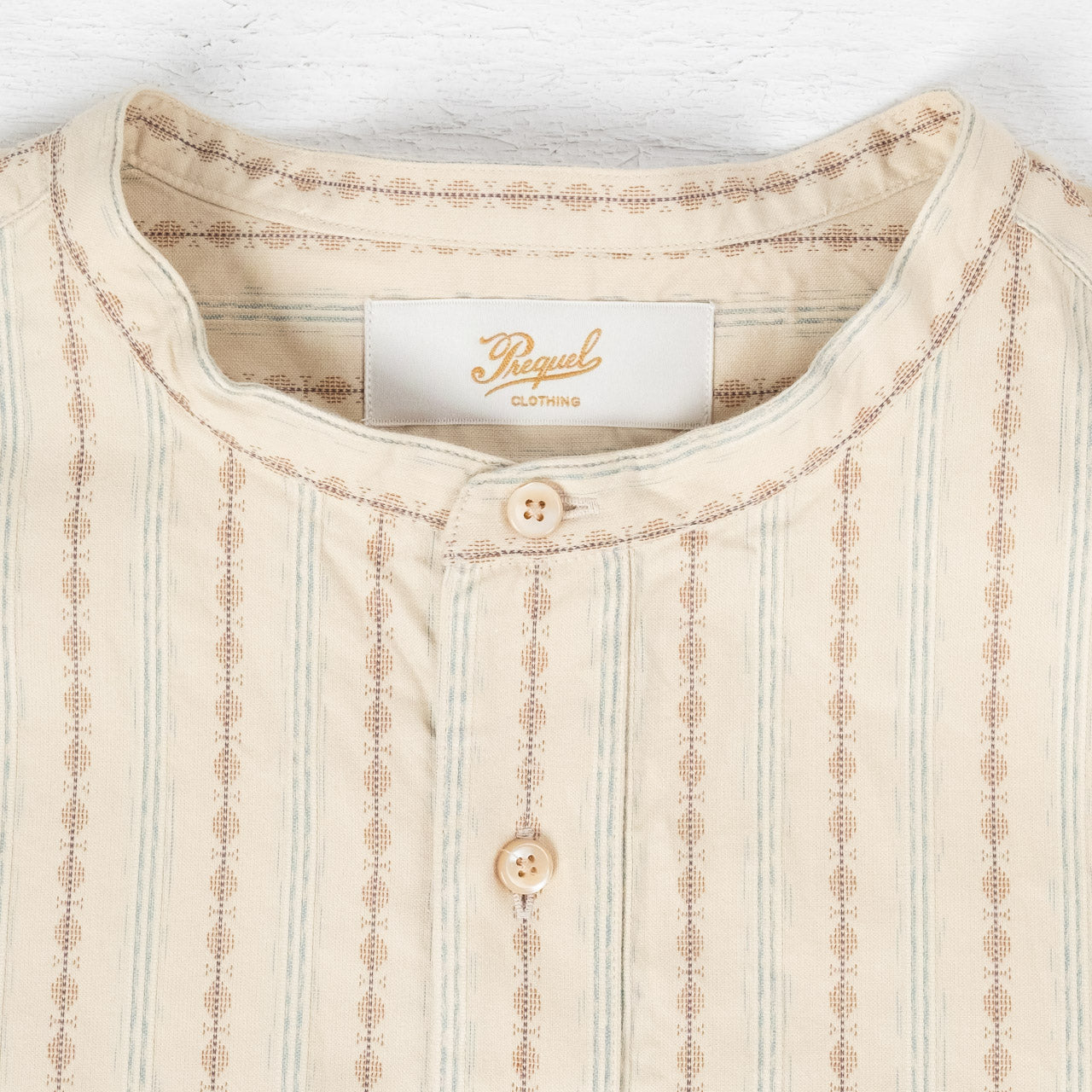 Stand-Up Collar Shirt Beige