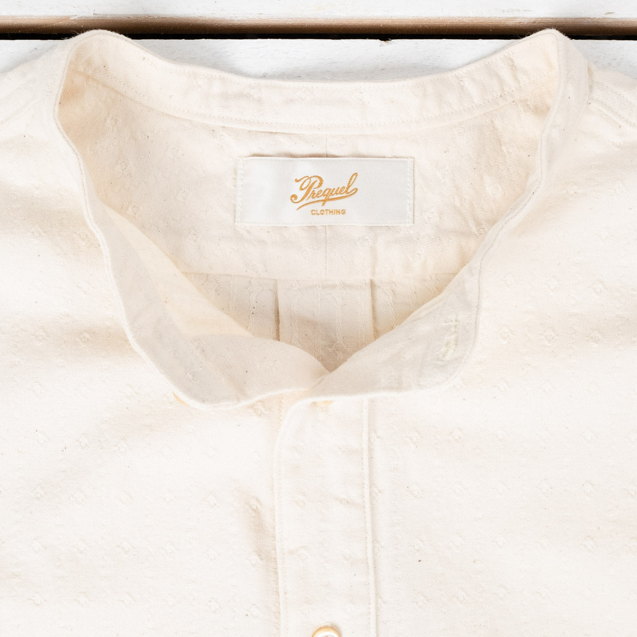 Stand-Up Collar Shirt Natural