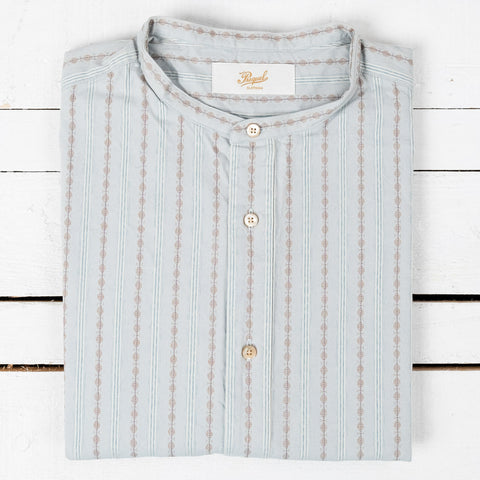 Stand-Up Collar Shirt Blau