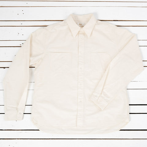 Slub Cashmere Work Shirt Natural