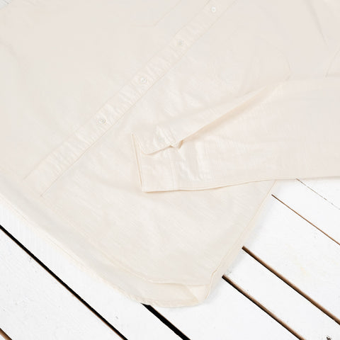 Slub Cashmere Work Shirt Natural