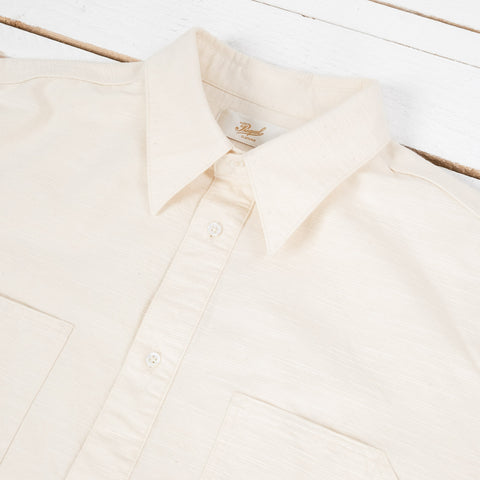 Slub Cashmere Work Shirt Natural