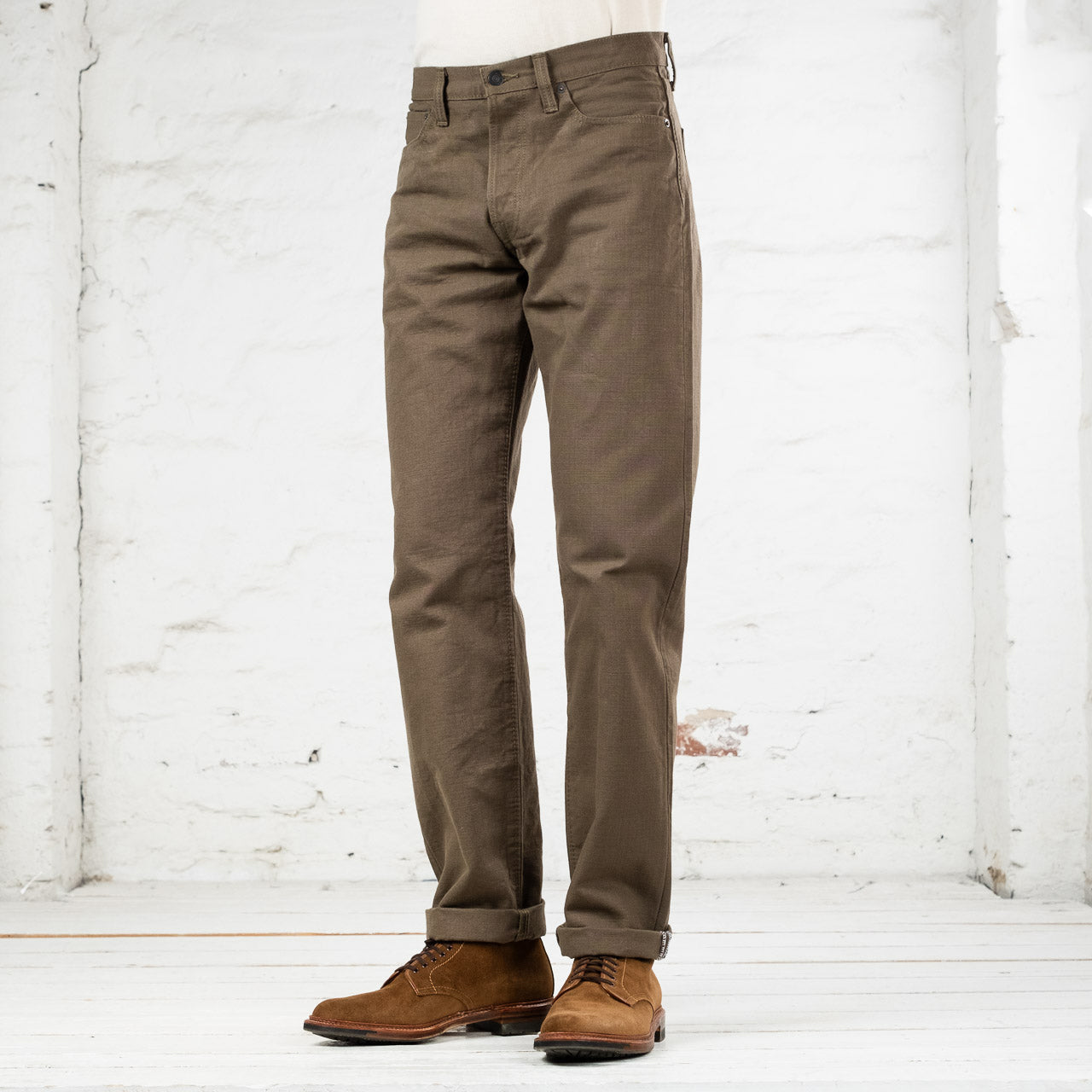 Heavy Duck Pants Regular Straight Olive