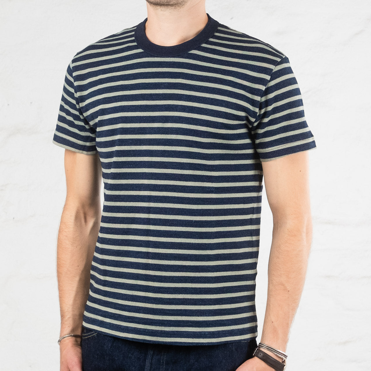 Heavyweight Striped T-Shirt Indigo