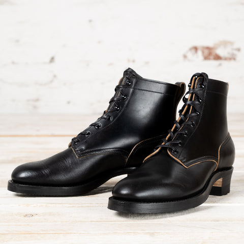 Griffin Plain Toe Boots Black Horsebutt