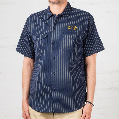 Coke Stripe Work Shirt Navy