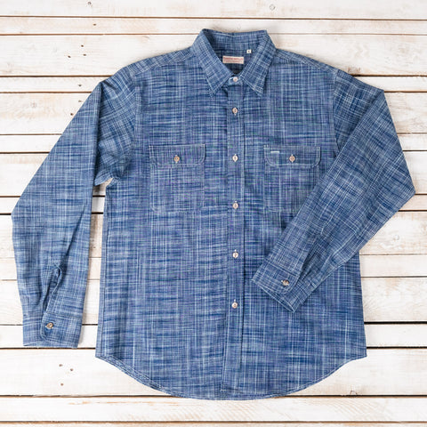 6,9 oz. Indigo Kasuri Work Shirt