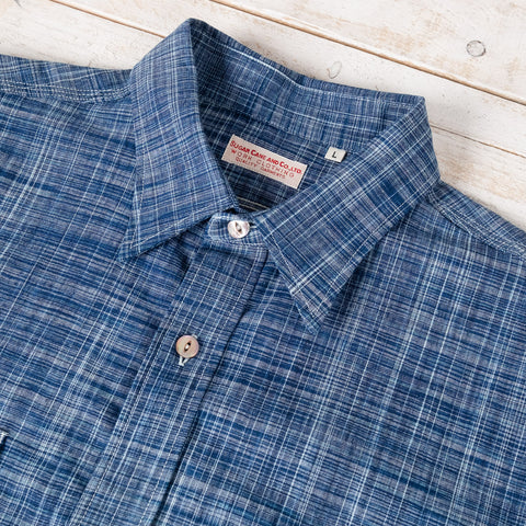 6,9 oz. Indigo Kasuri Work Shirt