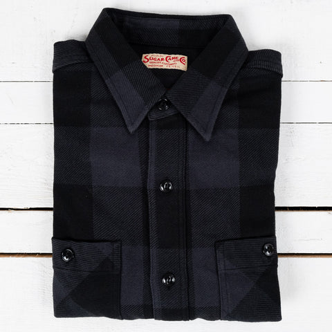 Twill Check Work Shirt Schwarz