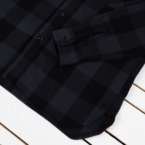 Twill Check Work Shirt Schwarz