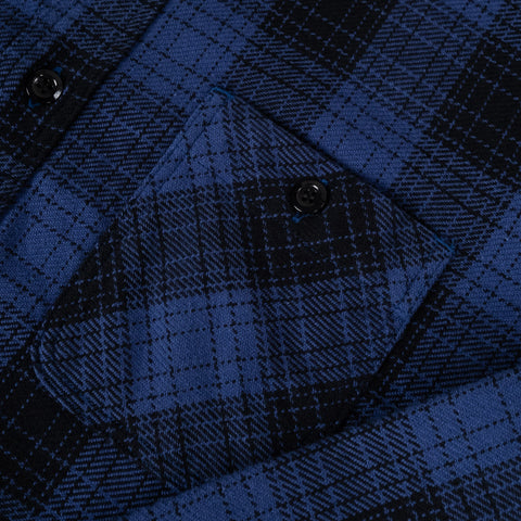 Twill Check Work Shirt Navy